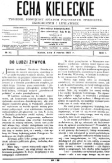 Echa Kieleckie. Tygodnik poświęcony sprawom politycznym, ekonomicznym i literaturze, 1907, R.2, nr 2