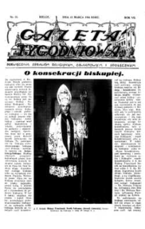 Gazeta Tygodniowa. Poświęcona sprawom religijnym, oświatowym i społecznym,1936, R.7, nr 11