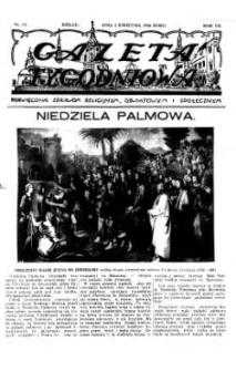 Gazeta Tygodniowa. Poświęcona sprawom religijnym, oświatowym i społecznym,1936, R.7, nr 14