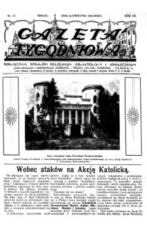Gazeta Tygodniowa. Poświęcona sprawom religijnym, oświatowym i społecznym,1936, R.7, nr 17