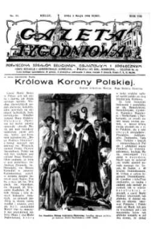Gazeta Tygodniowa. Poświęcona sprawom religijnym, oświatowym i społecznym,1936, R.7, nr 18