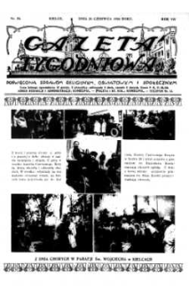 Gazeta Tygodniowa. Poświęcona sprawom religijnym, oświatowym i społecznym,1936, R.7, nr 26