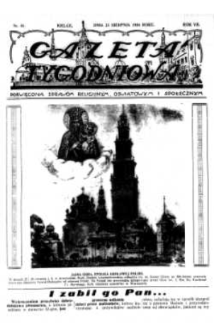 Gazeta Tygodniowa. Poświęcona sprawom religijnym, oświatowym i społecznym,1936, R.7, nr 34