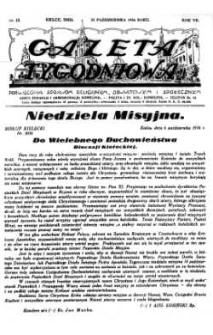 Gazeta Tygodniowa. Poświęcona sprawom religijnym, oświatowym i społecznym,1936, R.7, nr 42