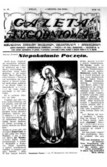 Gazeta Tygodniowa. Poświęcona sprawom religijnym, oświatowym i społecznym,1936, R.7, nr 49