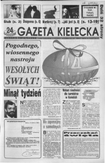 Gazeta Kielecka: 24 godziny, 1992, R.4, nr 77