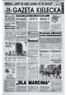 Gazeta Kielecka: 24 godziny, 1992, R.4, nr 116