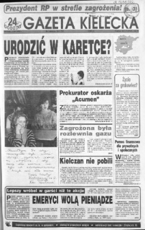 Gazeta Kielecka: 24 godziny, 1992, R.4, nr 171