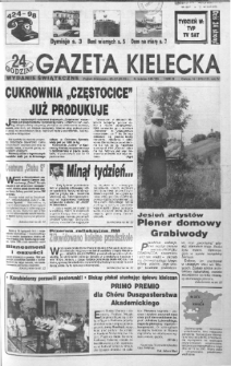 Gazeta Kielecka: 24 godziny, 1992, R.4, nr 189