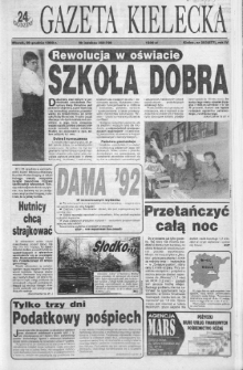 Gazeta Kielecka: 24 godziny, 1992, R.4, nr 253