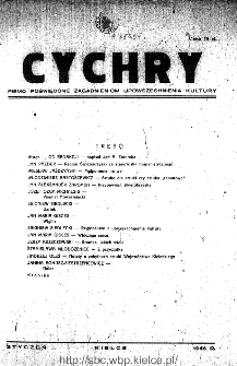 Cychry : pismo poświęcone zagadnieniom upowszechniania kultury 1946, nr 1