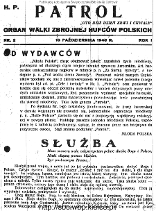 Patrol : harcerski dodatek do "Młodej Polski" 1943, nr 2
