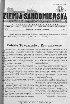 Ziemia Sandomierska. Czasopismo samorządowo-społeczne: tygodnik, 1933, nr 21