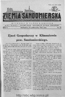 Ziemia Sandomierska. Czasopismo samorządowo-społeczne: tygodnik, 1933, nr 43