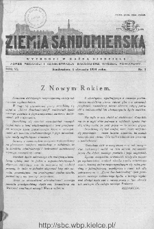 Ziemia Sandomierska. Czasopismo samorządowo-społeczne: tygodnik, 1934, nr 1