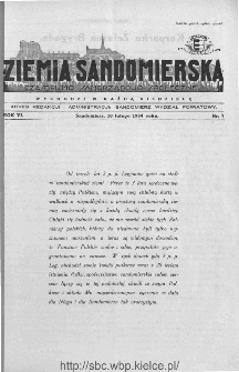 Ziemia Sandomierska. Czasopismo samorządowo-społeczne: tygodnik, 1934, nr 7