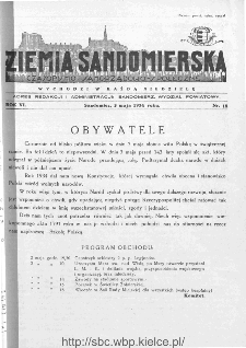 Ziemia Sandomierska. Czasopismo samorządowo-społeczne: tygodnik, 1934, nr 18