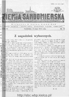Ziemia Sandomierska. Czasopismo samorządowo-społeczne: tygodnik, 1934, nr 19