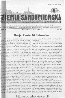 Ziemia Sandomierska. Czasopismo samorządowo-społeczne: tygodnik, 1934, nr 28
