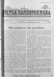 Ziemia Sandomierska. Czasopismo samorządowo-społeczne: tygodnik, 1934, nr 41