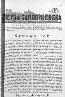 Ziemia Sandomierska. Czasopismo samorządowo-społeczne: tygodnik, 1935, nr 1