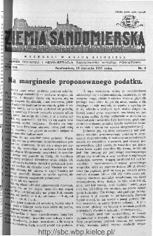 Ziemia Sandomierska. Czasopismo samorządowo-społeczne: tygodnik, 1935, nr 2