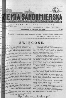 Ziemia Sandomierska. Czasopismo samorządowo-społeczne: tygodnik, 1935, nr 15