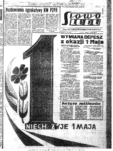Słowo Ludu : organ Komitetu Wojewódzkiego Polskiej Zjednoczonej Partii Robotniczej, 1963, R.15, nr 121