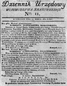 Dziennik Urzędowy Województwa Krakowskiego 1832, nr 11