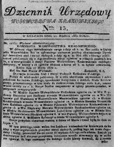 Dziennik Urzędowy Województwa Krakowskiego 1832, nr 13