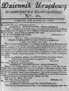 Dziennik Urzędowy Województwa Krakowskiego 1832, nr 20