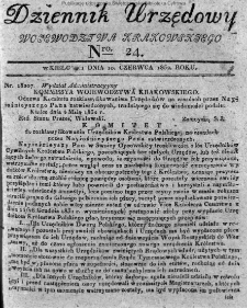 Dziennik Urzędowy Województwa Krakowskiego 1832, nr 24
