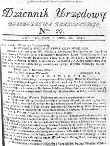 Dziennik Urzędowy Województwa Krakowskiego 1832, nr 29