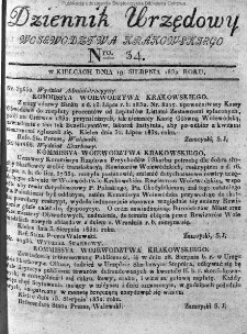 Dziennik Urzędowy Województwa Krakowskiego 1832, nr 34