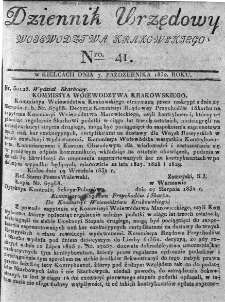 Dziennik Urzędowy Województwa Krakowskiego 1832, nr 41