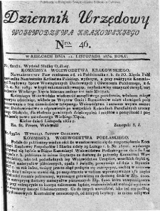 Dziennik Urzędowy Województwa Krakowskiego 1832, nr 46