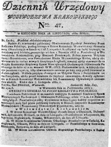 Dziennik Urzędowy Województwa Krakowskiego 1832, nr 47