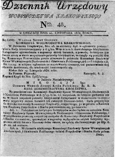 Dziennik Urzędowy Województwa Krakowskiego 1832, nr 48