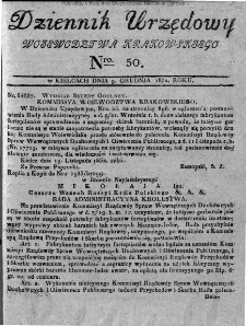 Dziennik Urzędowy Województwa Krakowskiego 1832, nr 50