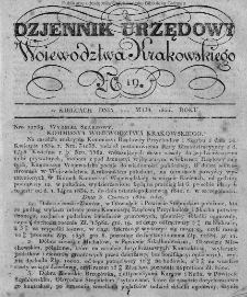 Dziennik Rządowy Województwa Krakowskiego 1834, nr 19