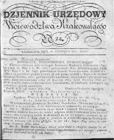 Dziennik Rządowy Województwa Krakowskiego 1834, nr 24
