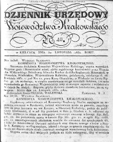 Dziennik Rządowy Województwa Krakowskiego 1834, nr 48