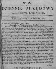 Dziennik Rządowy Województwa Krakowskiego 1816, nr 28
