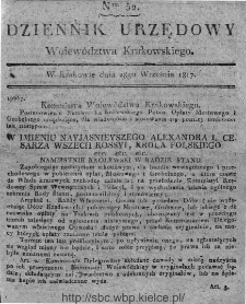 Dziennik Rządowy Województwa Krakowskiego 1816, nr 52