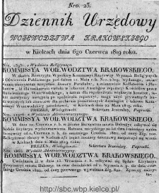 Dziennik Rządowy Województwa Krakowskiego 1819, nr 23