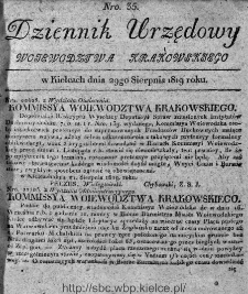 Dziennik Rządowy Województwa Krakowskiego 1819, nr 35