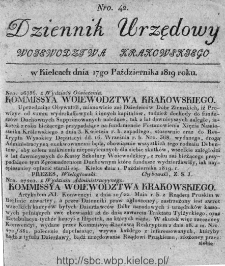 Dziennik Rządowy Województwa Krakowskiego 1819, nr 42