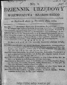 Dziennik Rządowy Województwa Krakowskiego 1820, nr 2