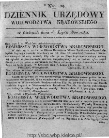 Dziennik Rządowy Województwa Krakowskiego 1820, nr 29