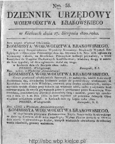 Dziennik Rządowy Województwa Krakowskiego 1820, nr 35